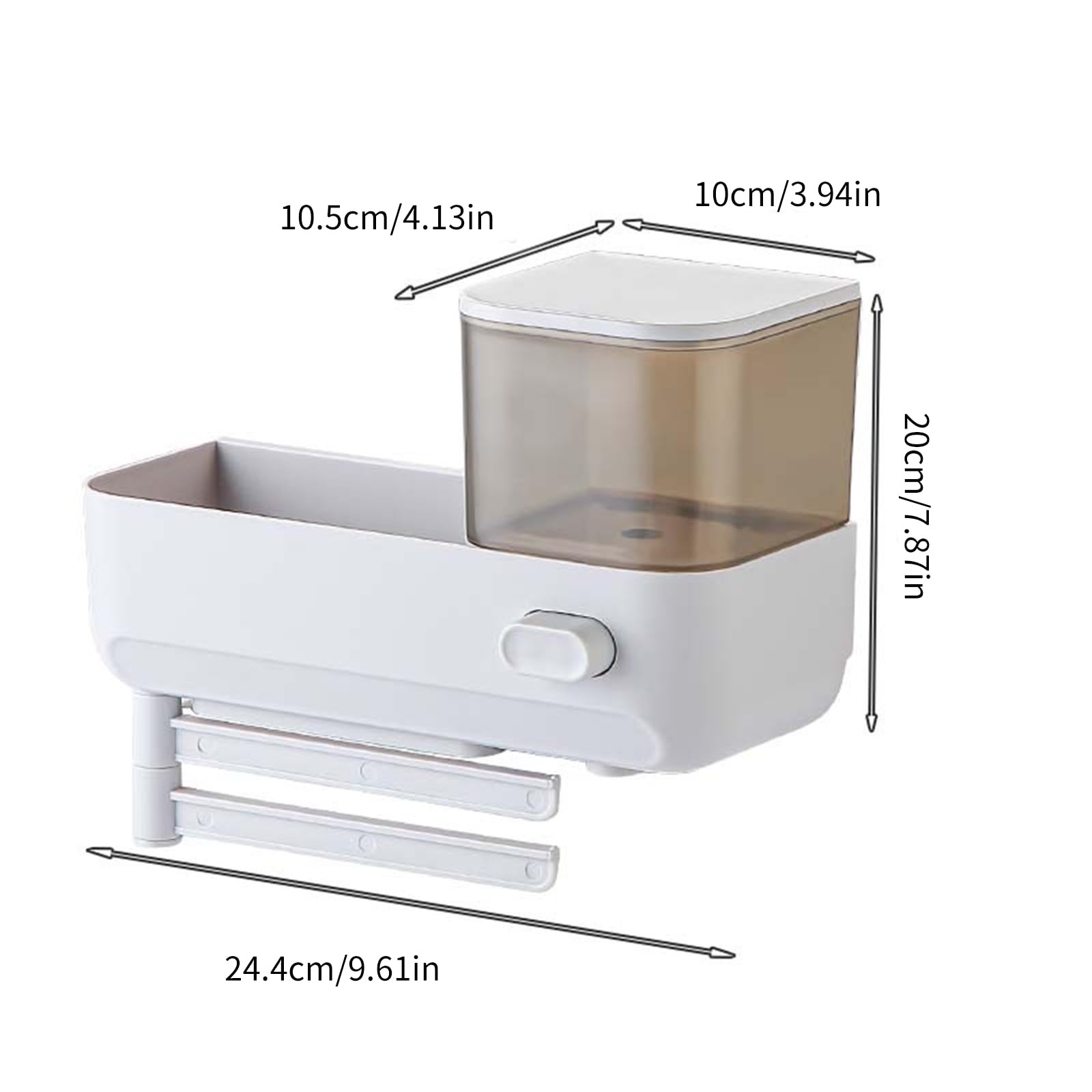 ZIRANU Adjustable Sink Organiser Storage Rack for Dishwashing Liquid and Hand Soap Hygienic Tool Holder for Bathroom