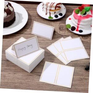 LABRIMP 120pcs Hot Stamping Table Card Table Cards Seating Cards Table Tents Place Cards for Table Setting Wedding Place Cards Tabletop Place Cards Food Labels for Party Buffet Paper Jam