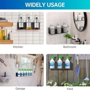 Multipurpose Steel Sprayer Bottle Rack Utility Room Wall Organizers For Sprayer Cans And Bottles Support Rack