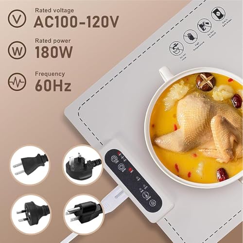 Temp Master Adjustable Warming Tray, Temp Master Warming Tray, Temp Master Warming Mat, Electric Warming Pads for Food(23.6 * 14.9in