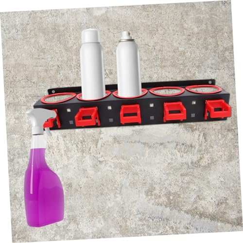 OKUMEYR Spray Bottle Wall Rack Bottle Holder Rack Spray Bottle Mount Bottle Organizer Rack for Spray Bottle Car Detailing Storage Paint Bottle Rack Spray Can Holder Can Rack Iron