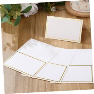 AUTSUPPL 100pcs Seat Card Place Cards for Wedding Dinner Place Cards Wedding Place Card Folded Place Cards Wedding Table Card Foldable Kitchen Table Party Reserved Cards Blank Cards Paper