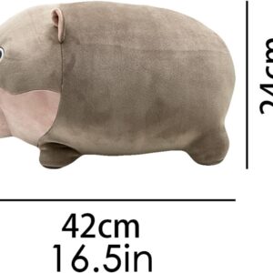 Moo Deng Hippo Plush, 2024 Pygmy Hippo Plush Moo Den, Plush Toys Cute Pygmy Hippo Plushie Toy, Soft Hippopotamus Stuffed Animal Pillow, Suitable for Home Sofa (Small 8.7in/0.22lbs)