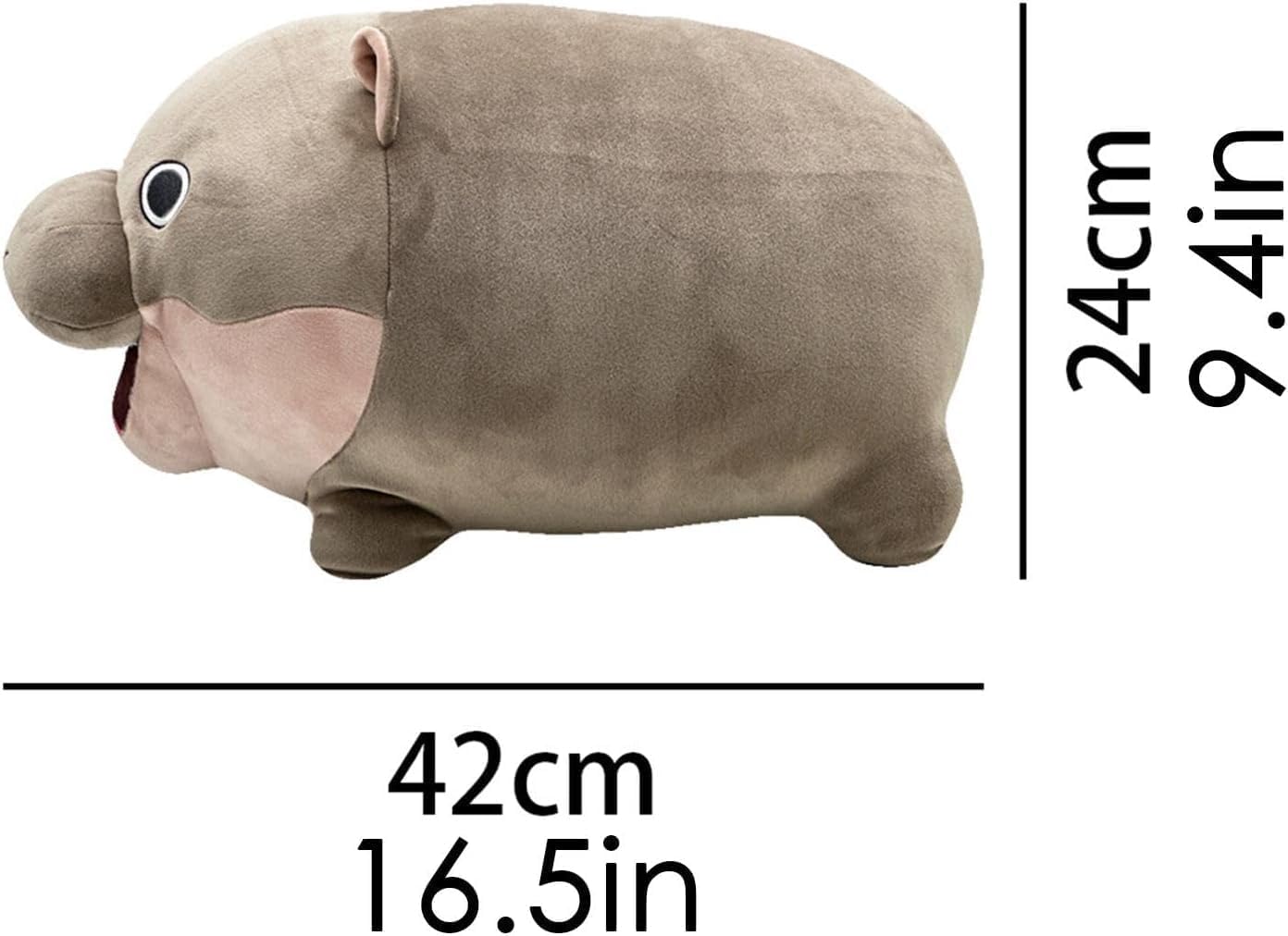 Moo Deng Hippo Plush, 2024 Pygmy Hippo Plush Moo Den, Plush Toys Cute Pygmy Hippo Plushie Toy, Soft Hippopotamus Stuffed Animal Pillow, Suitable for Home Sofa (Small 8.7in/0.22lbs)