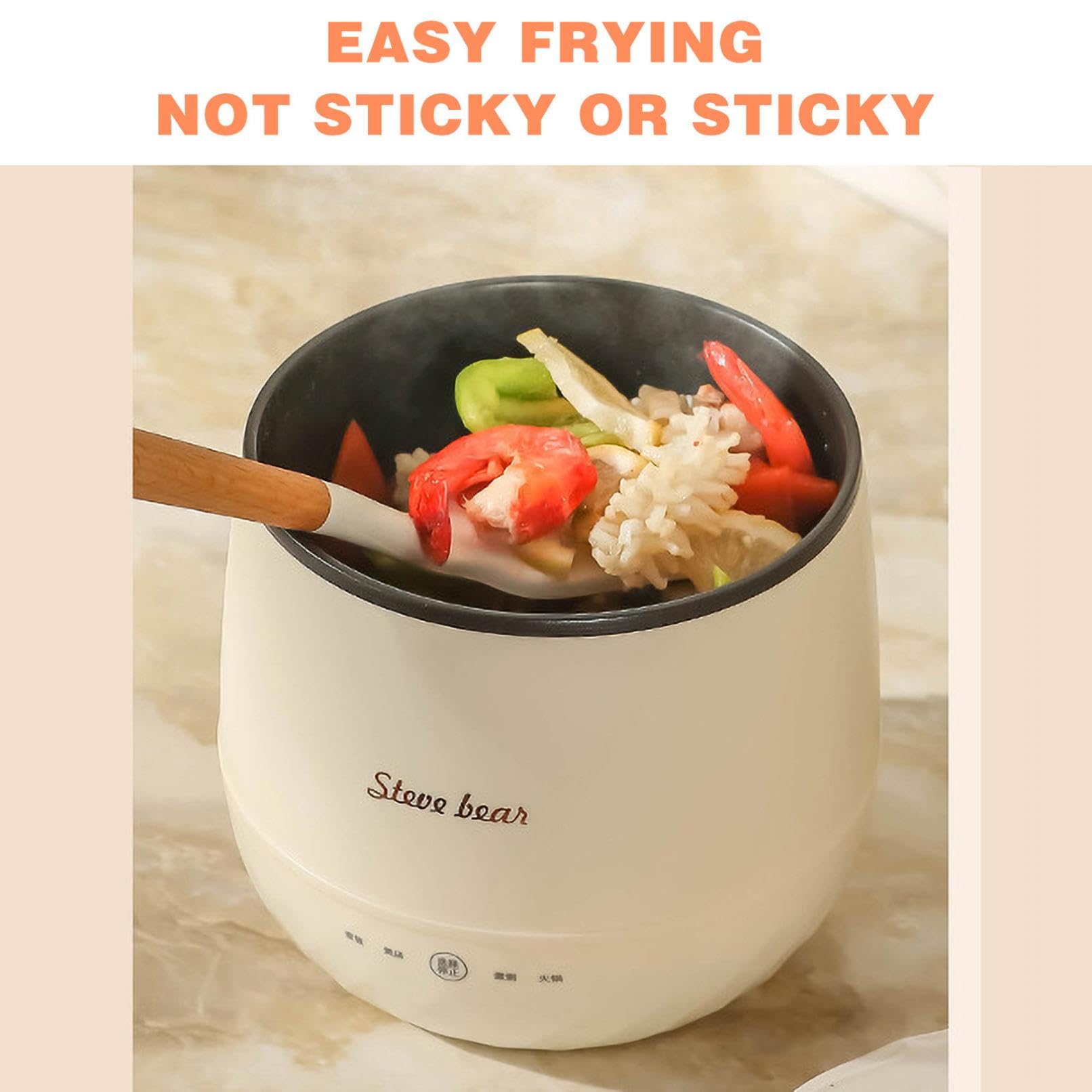 Multifunctional Mini Rice Cooker,1.8L Electric Pot, personal Ramen Cooker,hotpot pot electric, portable pot for Egg, Pasta, Soup, Porridge, Oatmeal with Temperature Control and Keep Warm Function