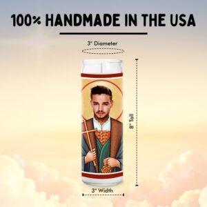 Liam Celebrity Prayer Candle - Celeb Saint Direction Candle - Novelty Votive Candles - Handmade in USA - Celeb Novelty Pop Music One Gift RIP