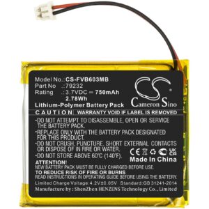 CS Replacement Battery for Floureon VB601, VB603, VB605 79232 750mAh / 2.78Wh Barcode Scanner