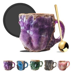 tozaas mineral crystal coffee mugs, crystal coffee mugs, mineral crystal coffee mug, crystal mineral coffee mugs, mineral coffee mug, crystal mugs for coffee, christmas coffee mugs (purple)