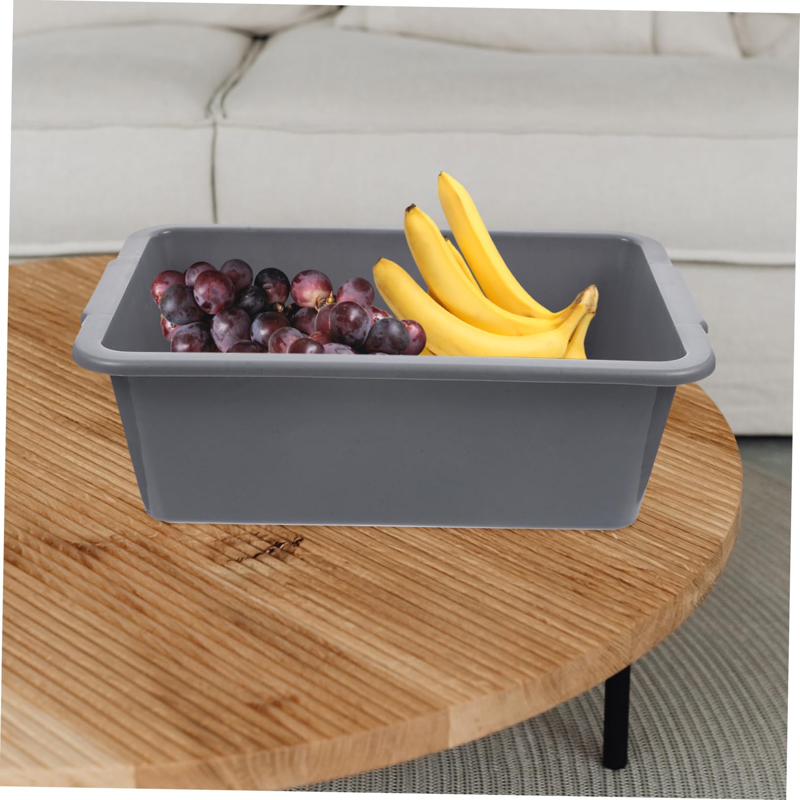 Hohopeti Washing Basin Tub Foot Soak Tub Bins Commercial Tote Tub for Home Bus Tubs Wash Basin Tub Bucket Dish Washing Tub Rectangular Basket Collapsable Utility Tote Pan Plastic Grey