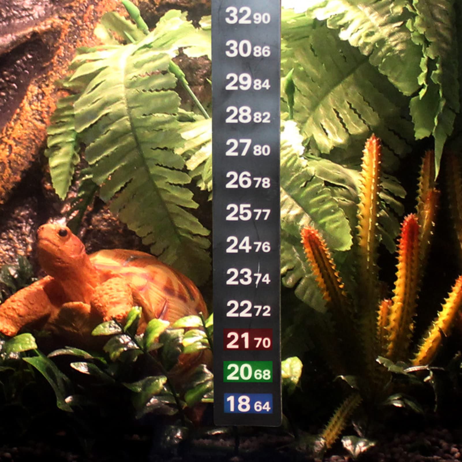 Aquarium Thermometer, Water Temperature Thermometer Fish Tank Thermometer Amphibian and Reptile Thermometer Sticker Aquarium Temperature Sticker Strip Stick On for Fish Tank Home