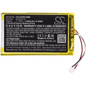 CS Replacement Battery for Infant Optics DXR-8 Pro SP554478 2400mAh / 8.88Wh Barcode Scanner