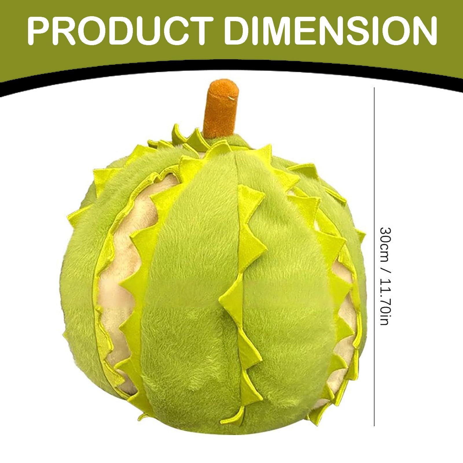 Fruit Durian Pillow Creative Detachable Durian Plush Toy Plushie Cute Stuffed Fruit Soft Plushies with Outfit Costume Squishy Plush Toys Gift for Girls