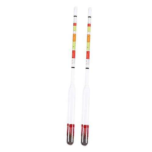 GRIRIW 2pcs Three Range Sugar Meter Specific Hydrometer American Measurements Hydrometer 0- Sweet Measurements Hydrometer Test Tool Sweet Gauges Beer Gauges Sweet Scales Glass