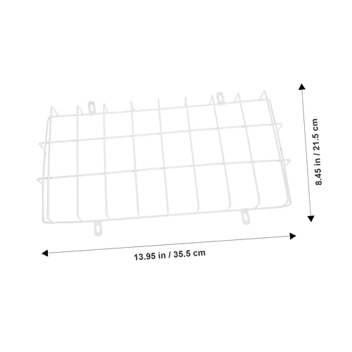 Outanaya Emergency Light Metal Cover Wrought Iron White Exit Conditioner Guard for Emergency Light