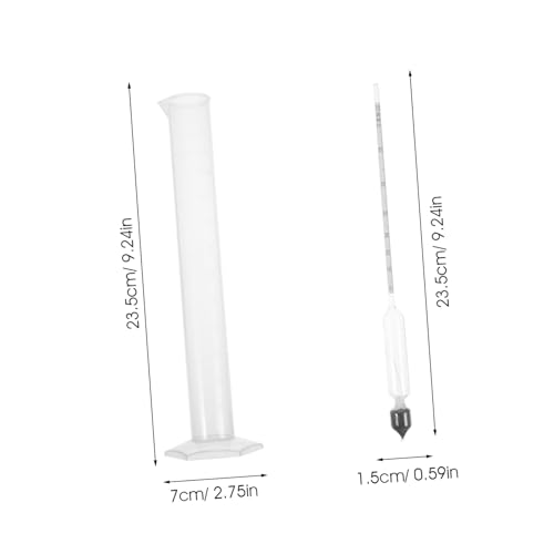 FUNOMOCYA 1 Set Wine Making Kit Beer Hydrometer Professional Graduated Cylinder Wine Sampling Tube Distilling Equipment Measuring Tube Household Hydrometer Alcoholmeter Tester Kit Plastic