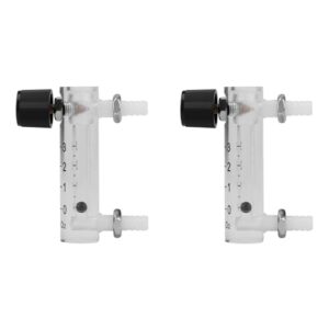 2pcs gas flowmeter lzq-2 flowmeter air meter 0-3lpm flows meter with control valve for oxygen air gas