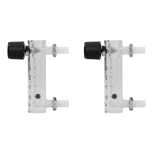 2PCS Gas Flowmeter LZQ-2 Flowmeter Air Meter 0-3LPM Flows Meter with Control Valve for Oxygen Air Gas