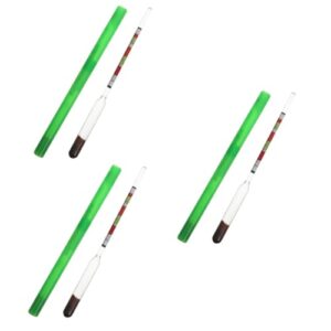 feltechelectr 3 pcs sugar meter hydrometer for brew beer manual hydrometer syrup hydrometer for wine hydrometer for moisture content wine hydrometer sugar hydrometer borosilicate glass