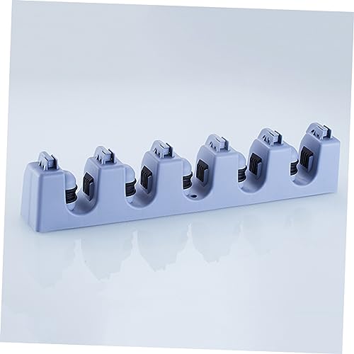 ABOOFAN Organizer Wall Mounted Hanger Mop Clip Mop Rack Storage Storage Rack Mop Clip Mop Hanging Storage Mop Mounted Shelves for Storage Multi-Purpose Holder Hook Tool Blue