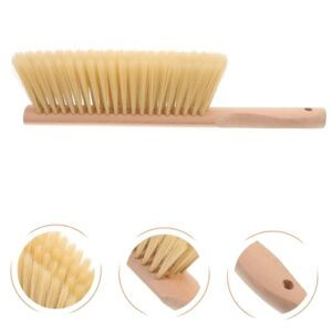 Long Handle Bed Brush Bottle Brush Electric Cleaning Brush Water Bottle Cleaner Stain Remover Fairy Dishwashing Liquid Brush Cleaner Hand Broom Brush Wood Whisk Broom Beige Gatuida