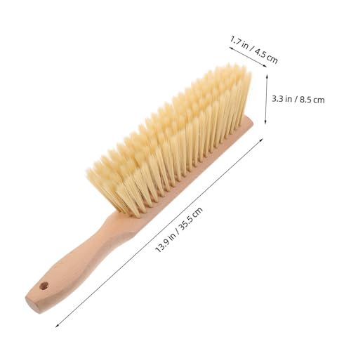 Long Handle Bed Brush Bottle Brush Electric Cleaning Brush Water Bottle Cleaner Stain Remover Fairy Dishwashing Liquid Brush Cleaner Hand Broom Brush Wood Whisk Broom Beige Gatuida