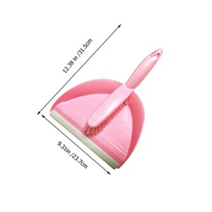 COLLBATH 2pcs Mini Broom Dustpan Set Keyboard Cleaning Tool Dust Pan and Brush Small Broom Brush Mini Tools Mini Brush Bed Broom Household Brooms Cleaning Tools Desktop Broom Plastic