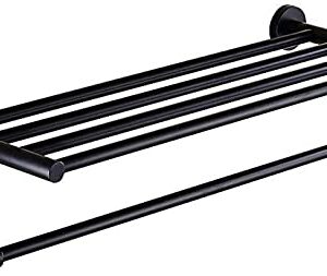 Towel Racks, Towel Rack Bathroom Shelf European Rack Stainless Steel Double Towel Rack Oil Rubbed Bronze Bath Towel Rack Shelf Wall Mounted Towel Rack Hotel Hardware Bathroom Accessories/50Cm/a