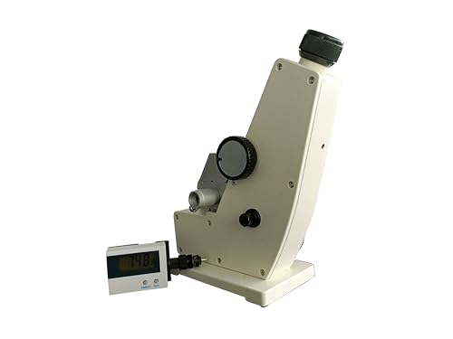 HFBTE Portable ABBE Refractometer Abbe Monochromatic Refractometer with Refractive Index nD 1.3000-1.7000 Accuracy(nD) ±0.0002 for Sugar Solution,Beverage,Oil,Food,Pharmaceutical,Paint,Petroleum,Etc