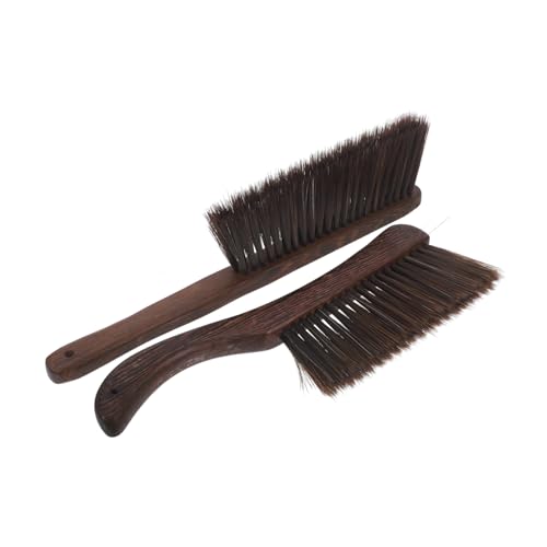 BUTIFULSIC 2pcs to Clean Brown Cleaning Brush Hand Whisk Broom Upholstery Brush