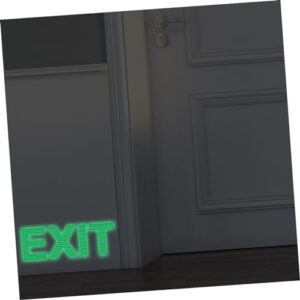 CIYODO Luminous Exit Sign Exit Decal Exit Wall Sticker Exit Photoluminescent Signs Stickers Exit Luminous Sticker Exit Sticker Emergency Door Exit Sign Emblems Exit Sign Sticker Green