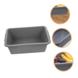 KOMBIUDA 3pcs Restaurant Bowl Storage Box Washing Basin Tub Dishwashing Tubs Dishpan Basin Tub Utility Tub Commercial Tote Tubs Meat Prep Tub Wash Basin Tub Storage Bins Bus Tub Grey Pp