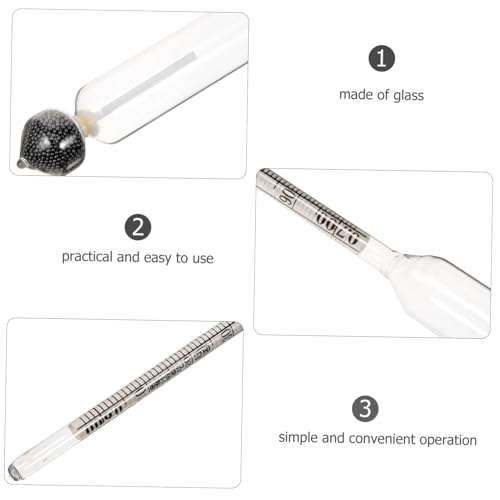 FUNOMOCYA Hydrometer Sugar Density Meter Moisture Content Tester Liquid Measuring Tools Petroleum Meter Liquidometer Liquid Measuring Device Liquid Meter Measure Tool Test Tool Glass