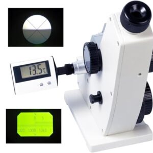 HFBTE Portable ABBE Refractometer Abbe Monochromatic Refractometer with Refractive Index nD 1.3000-1.7000 Accuracy(nD) ±0.0002 for Sugar Solution,Beverage,Oil,Food,Pharmaceutical,Paint,Petroleum,Etc