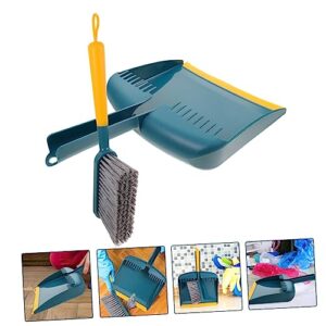 Healeved 1 Set Kitchen Broom Tiny Cleaning Broom Mini Dustpan Soft Bristle Broom Hand Broom Shovel Brush Combination Short Handle Broom Tiny Brush Dustpan Car Broom and Dustpan Pp Green