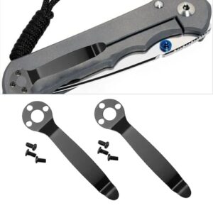 kobeIeen New Stainless Back Clip for Folding Pocket Scabbards Tool Back Clip Folding Scabbards Back Clips Set