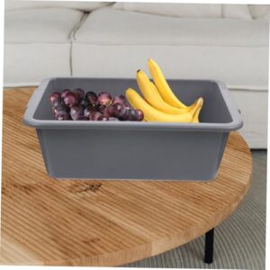 SOESFOUFU 3pcs Restaurant Bowl Storage Box Washing Basin Tub Dishpan Basin Tub Commercial Tote Tubs Wash Basin Tub Rectangle Utility Dish Tub Meat Prep Tub Utility Tub Storage Bins Grey Pp