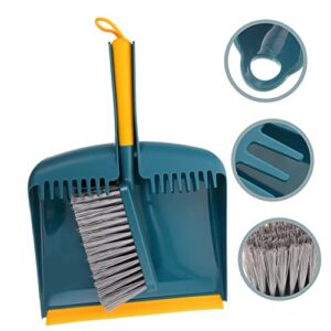 Healeved 1 Set Kitchen Broom Tiny Cleaning Broom Mini Dustpan Soft Bristle Broom Hand Broom Shovel Brush Combination Short Handle Broom Tiny Brush Dustpan Car Broom and Dustpan Pp Green