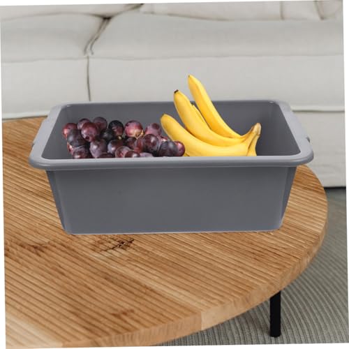 KOMBIUDA 3pcs Restaurant Bowl Storage Box Washing Basin Tub Dishwashing Tubs Dishpan Basin Tub Utility Tub Commercial Tote Tubs Meat Prep Tub Wash Basin Tub Storage Bins Bus Tub Grey Pp