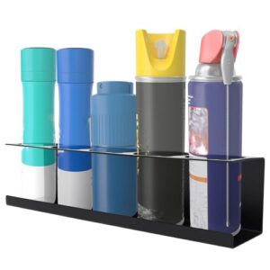 Spray Can Organizer Can Holder, 5 Can Holes Shelf Steel Spray Can Rack Organizer, Paint Bottle Storage Rack, Wall Mount Spray Paint Storage Fit For Garage And