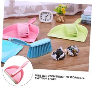 COLLBATH 2pcs Mini Broom Dustpan Set Keyboard Cleaning Tool Dust Pan and Brush Small Broom Brush Mini Tools Mini Brush Bed Broom Household Brooms Cleaning Tools Desktop Broom Plastic