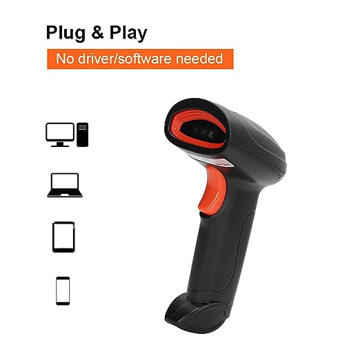 Barcode Scanner Barcode Scanner USB 2.4G And1D Code Reader for Supermarket Express Warehouse High Accuracy Red Barcode Readers