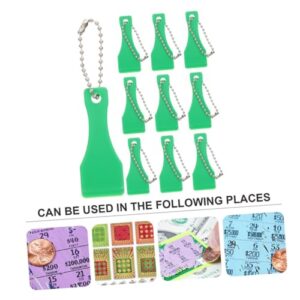 ifundom 20 Pcs Multi-use Plastic Scraper Tool Efficient Lotto Ticket Scratcher Portable Label and Film Remover Plastic Scraper Hanging Keychain