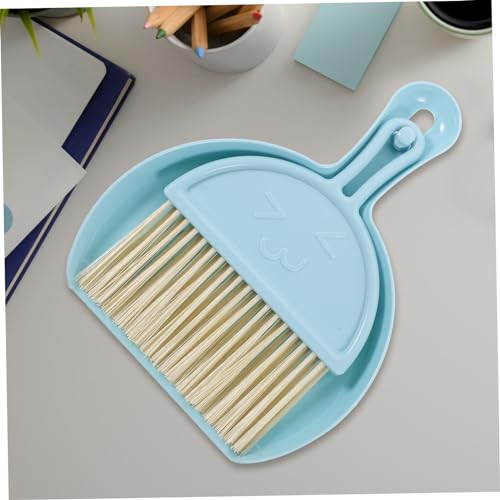 Cabilock 1 Set Broom to Clean up Combos Automotive Brooms Detailing Brush Cars Detail Brush Convenient Mini Broom and Dustpan Multi-Function Whisk Broom Small Cleaning Brush Pp Blue