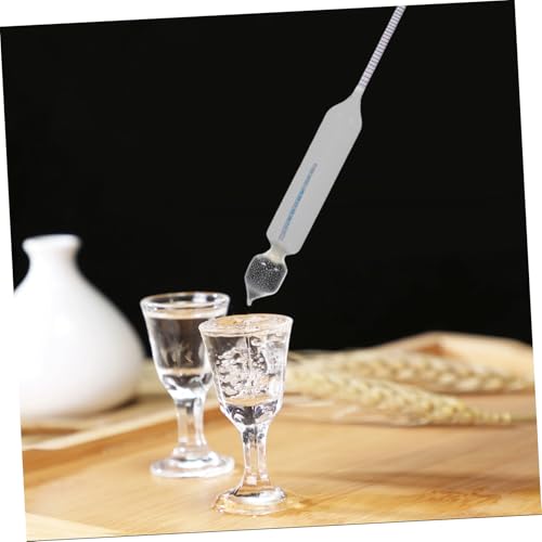 Hoement 3pcs Alcohol Meter Hydrometer Alcohol Tester for Alcohol Measuring Tools Thermometer Home Alcohol Test Alcohol Percentage Tester Wine Meter Wine Testing Meter Glass