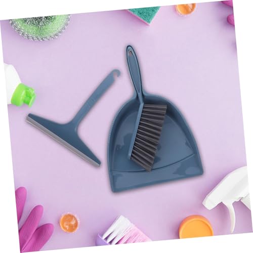 BUTIFULSIC 1 Set Mini Broom Set Small Cleanning Broom Crevice Cleaning Brush Whisk Broom Small Hand Broom Brush Keyboard Broom Table Broom Messes Dustpan Brooms Handheld Dust Pan The Pet Blue