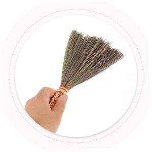 COOLHIYA Hand Broom Household Brooms Dust Removing Broom Sorghum Grass Cleaning Supplies