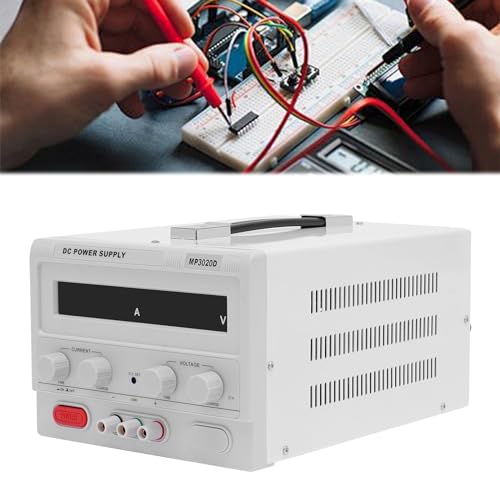 DC Power Supply Variable Power Supply AC110V Double Output 0-32V 0-20A Adjustable Switching Regulated Lab Benchtop Power Supply, LED Digital Display