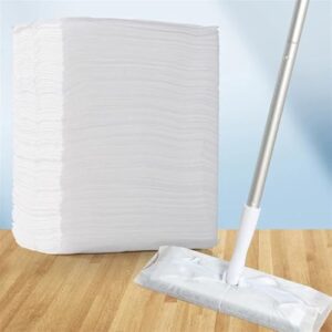 Gwroyx 100pcs Removal Mop Paper Home Kitchen Cleaning Cloth Wet and Dry Dust Mop Paper(200PCS)