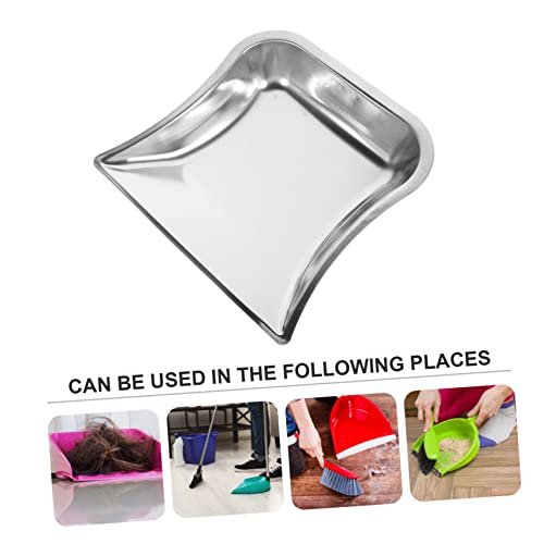 Healeved 2pcs Desktop Dustpan Convenient Dustpan Practical Trash Shovel Mini Dustpan Practical Cleaning Shovel Office Cleaning Shovel Commercial Jumbo Dustpan Silver Stainless Steel