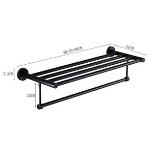 Towel Racks, Towel Rack Bathroom Shelf European Rack Stainless Steel Double Towel Rack Oil Rubbed Bronze Bath Towel Rack Shelf Wall Mounted Towel Rack Hotel Hardware Bathroom Accessories/50Cm/a